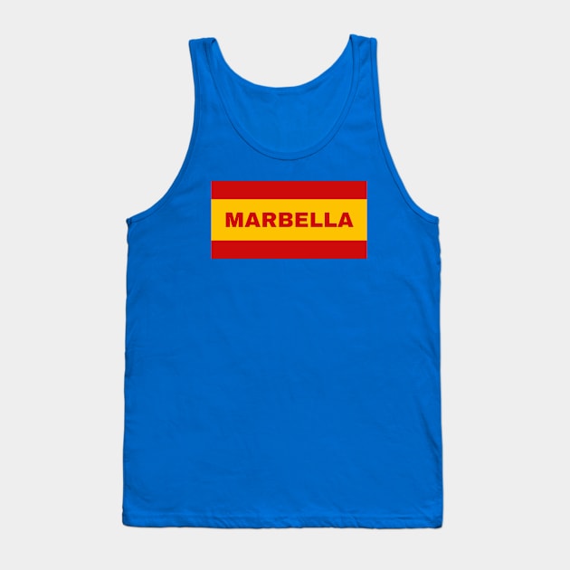 Marbella City in Spanish Flag Colors Tank Top by aybe7elf